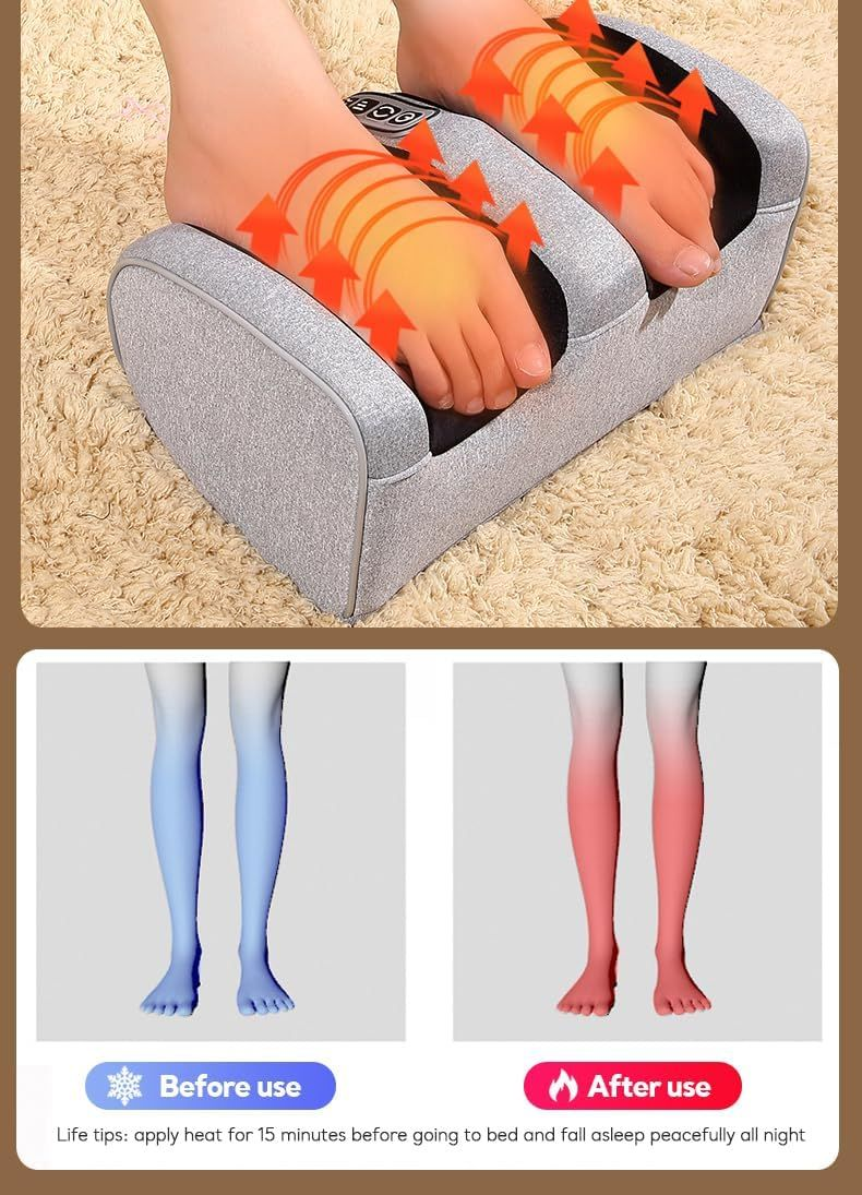 Electric Foot Massager – Deep Kneading with Heat & 3-Speed Control